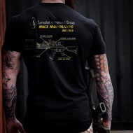 SAG Tactical AK MK3 AK105 Military Fan Competition Training T-shirt Competition Off Men's Plus Size 