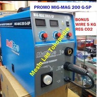 Mesin Las MultiPro MIG MAG 200 GSP 3 In 1 Tanpa Gas CO MMA Tig Argon