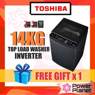 [FREE GIFT] Toshiba 14KG Top Load Washer Inverter GREATWAVES™ AW-DUM1500LM(SG) / 10.5kg AW-UK1150HM(
