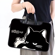 PU Waterproof Computer bag Cartoon Cat  laptop bag 12 13 15 14 15.6 inch Sleeves