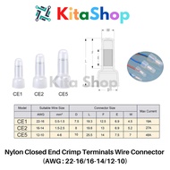 Nylon Closed End Crimp Terminals Wire Connector