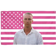 Bendera Drew 3x5Ft Starkey rafe cameron Bendera Amerika Permaidani merah jambu,Dengan 4 Grommet Loya