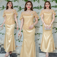 6380 ชุดเซทผ้าเครปซาตินเกรดพรีเมี่ยมปักเลื่อม พรางแขน SUKUNYA CLASSIC