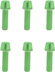 WTNC Stem Bolts Road Bike M5 M6x18mm Screws Allen Hex for BMX MTB Bicycle Stem Parts Tapered Head Bolt Screw with Washer BSB-001/002 (Green)