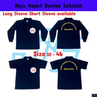 T-Shirt Kadet Bomba Sekolah Uniform/baju kadet sekolah Short/Long sleeve B803/B804