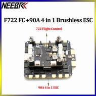 TEARCKEP F722 F7 Flight Controller FC 3-8S Lipo 5V/10V Dual BEC w 90A 4in1 BLheli_S ESC for RC 13inc