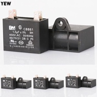 YEW Air Conditioning Capacitor, Plastic 1-15UF Starting Capacitor,  Cbb61 450V Flame Retardant Fan C