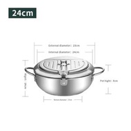油炸鍋 304不銹鋼天婦羅油炸鍋Deep Fryer Pot 日式油炸鍋