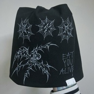 MrR骷顱蜘蛛cybersigilism賽博符印主義圖騰手繪毛帽堆堆帽