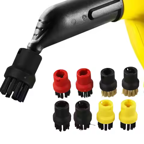 8-Pack Nylon & Stainless Steel Wire Round Brush Nozzles For Karcher SC1/SC2/SC3/SC4/SC5/SC7 Steam Cl