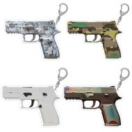 Mica gun keychain P250 Game CSGO CS2 skin Cyber Shell Muertos Whiteout Valence mini model accessorie
