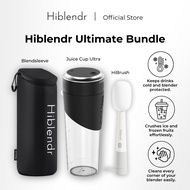 Hiblendr Essentials Bundle (Juice Cup Ultra 3.0 + BlendSleeve + Hibrush) | Portable Blender Smoothie