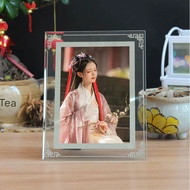 Chinese Feng Shui Crystal Glass Picture Frame 5x6/8x10/10x12 Inch Wedding Photo Album Display Stand 
