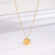 Fashionable All-Match Rotating Heart Titanium Steel Necklace Female High-End Feeling 18k Gold Stainl