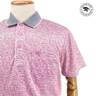 Jaguar Men's Short Sleeve Printed Polo Tee Pink JAY-1447-RE