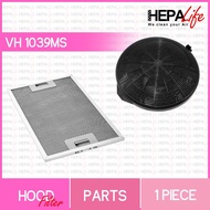 Valenti VH 1039MS / VH1039MS Compatible Cooker Hood Carbon filter &amp; Grease Filter - Hepalife