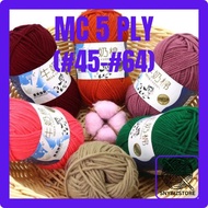 Crochet Yarn Benang Kait Milk Cotton 5 Ply 50g READY STOCK (#45~#64)