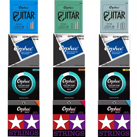 Orphee Electric Bass String Carbon Steel Hexagonal Alloy Beginner Practice Professional Strings Elec