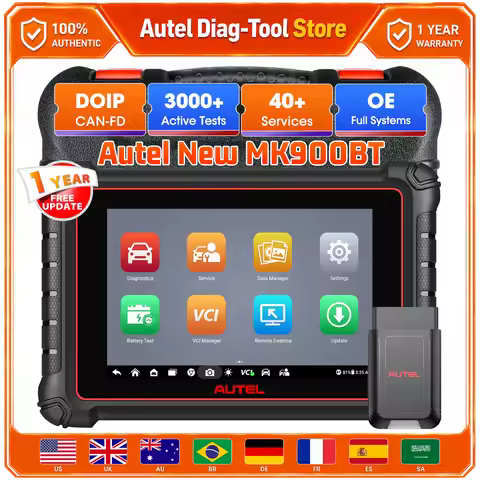 Autel Scanner MaxiCOM MK900BT MK900-BT V2.0 Bidirectional Diagnostic Tool 8in Up of MK900 MX900 MK80
