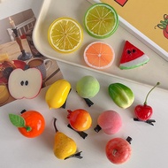 Cute Women Hair Accessories Acyclic Apple Peach Fruit Funny Hair Clip