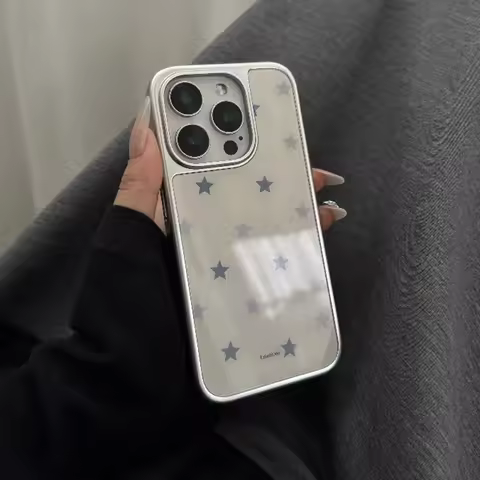 New Korean gentle cream star Phone Case for iPhone 17 16e 16 15 14 13 12 11 Air Pro Max X XR XSMAX P