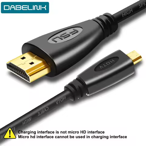 Micro to HDMI-compatible Cable Gold Plated 1.4V 3D 1080P Cable 1m 1.5m 3m 5m For HDTV Projector XBox