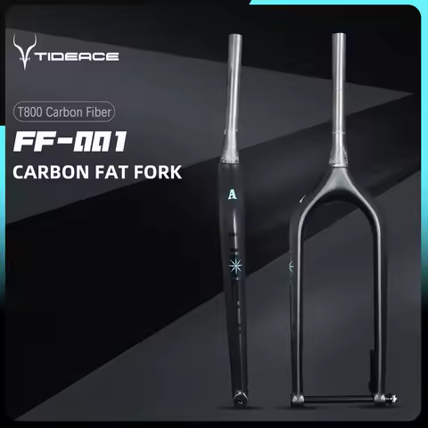 Tideacebike Full Carbon Fiber Snow Bike Fork 26er Disc Brake Fat Bike Fork 26 inch Max 26er*5.0 Tire