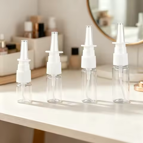5ml Empty Nasal Spray Bottles Clear Plastic Nasal Sprayers Refillable & Reusable Leakproof Travel-Sa