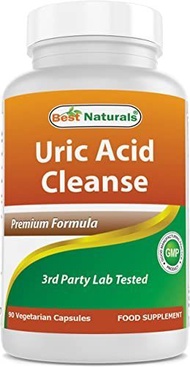 ▶$1 Shop Coupon◀  Best Naturals Uric Acid Cleanse Vitamins for Men and Women - 90 Veggie Capsules (9
