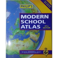 Book World Map Worldwide English MODERN SCHOOL ATLAS 97th