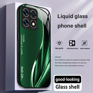Phone Case: Green-tone Pattern Phone Case, Premium Tempered Glass Case. Suitable X7c//play 4/play4 P