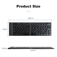 Bluetooth Keyboard Compatible with iPadAndroidand Windows Multi-Device Keyboard with Stand and Case