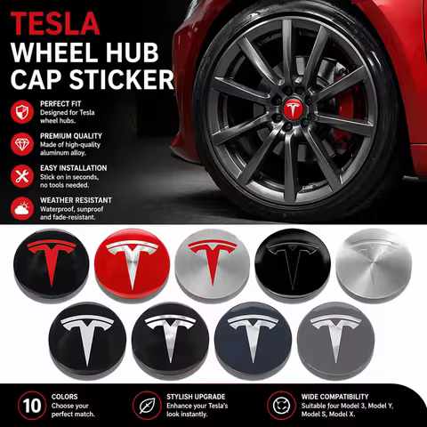 Hot 4pcs 56mm Car Wheel Center Hub Stickers Cap Emblem Cover Tesla Model 3 Model S Model X Y Juniper