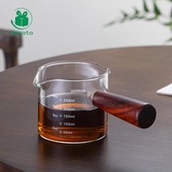 [Kesoto] Espresso Glasses, Coffee Measuring Cup, Milk Cup, Double Pourer, Espresso Glass, Clear Glas