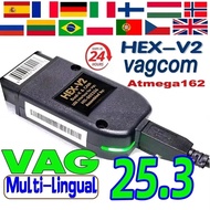 2026 Kabel Alat Pengimbas VCDS 25.3 VAG Terbaru OBD2 Diagnostik Berbilang Bahasa HEX V2 Wesheu VCDS 