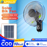 Solar Wall Fan  16 inch wall mounted home restaurant remote control mute pure copper motor fan