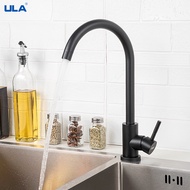 ULA Stainless Steel Black Kitchen Faucet Sink Water Mixer Tap Hot and Cold Water 360 Rotation Kitchen Mixer Faucet Sink Tap