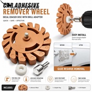 HONEYROOM Car Adhesive Remover, Rubber Eraser Wheel Soft Wheel Decal Eraser Wheel,  20mm Glue Remove