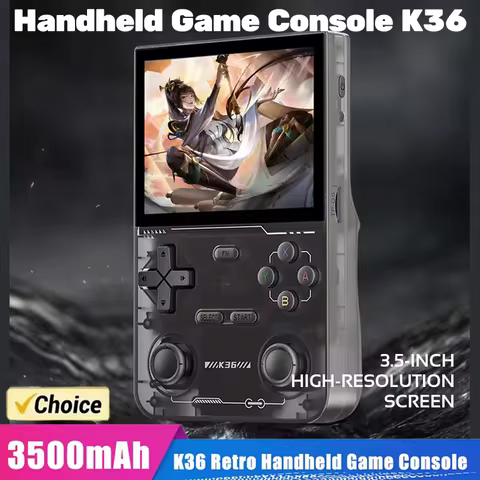 K36 Retro Handheld Video Game Console 3.5-inch 256GB Large Memory IPS Screen Player Children's Porta