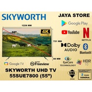Skyworth 55″ Frameless 4K Smart Google Uhd Led TV 55SUE7800 (Foc Hdmi Cable & Bracket Tv)