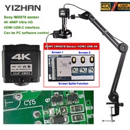 YIZHAN 4k electronic digital welding microscope imx678 imx415 imx323 optional sensors professional m