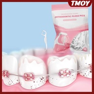 TMOY 100pcs/Pack Orthodontic Floss Bar Dental Bracket Steel Wire Slot Dental Floss For Orthodontic T
