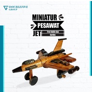 CASH ON DELIVERY Handmade Miniature PLANE F16 Wooden Decorative Accents