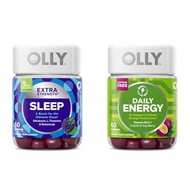 OLLY Sleep & Energy Gummy Bundle with Melatonin, Vitamin B12, 50 & 60 Count