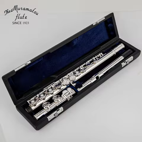 muramatsu Flute Professional Cupronickel Opening C Key 16 Hole Flute Silver Plated Musical Instrumen