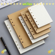 EMIL 80Sheets Loose Leaf Paper, Horizontal Line/Blank Kraft Paper Notebook Refill Paper, Simple A5/A
