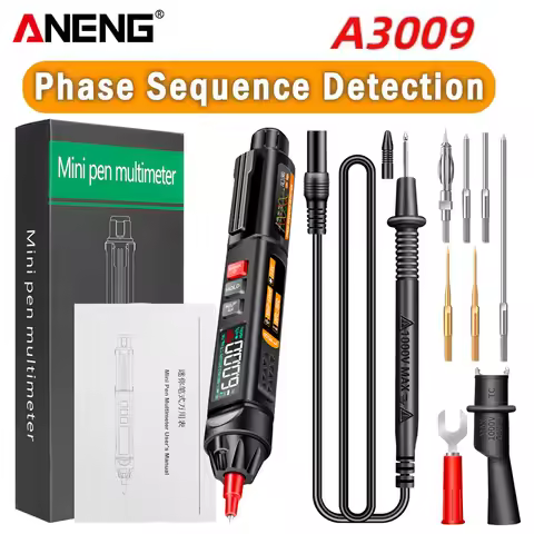 Voltage Pen Meter Test ANENG Multimeter A3009 6000 Count AC/DC Volt Tester Pen Phase Sequence Detect