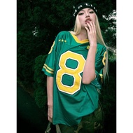 (Customizable Name Number)Men and Women Sports Style Wide V-neck T-shirt - No. 8 Football Shirt Over