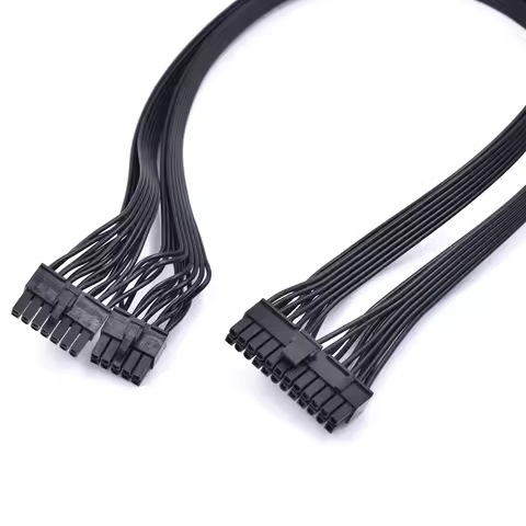 14 Pin+10 Pin to ATX 24 Pin motherboard PSU Power Sleeved Cable for Corsair HX750i / 850i / 1000i/HX