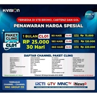 FAYA PAKET CLING TV LOKAL RECEIVER TV K VISION 1 TAHUN